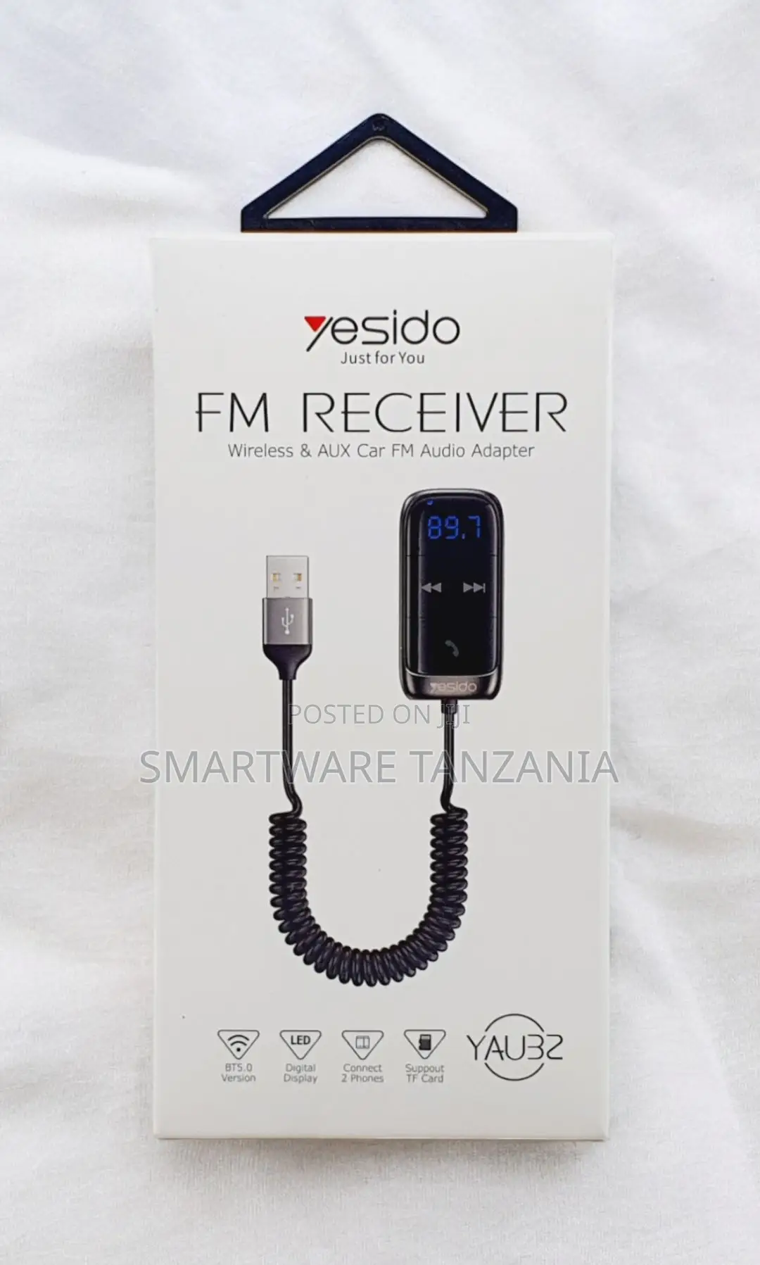 Yesido Yau32 Bt5.0 Fm Receiver Wireless Car Audio Adapter