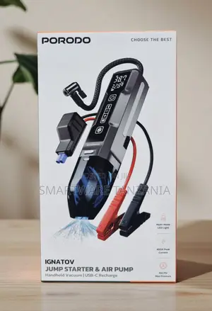Porodo Ignatov Jump Starter Air Pump Handheld Vacuum Usb-C