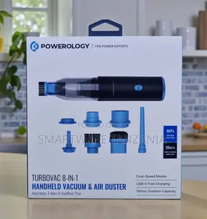 Powerology Turbovac 8-in-1 Handheld Vacuum Air Duster 8kpa