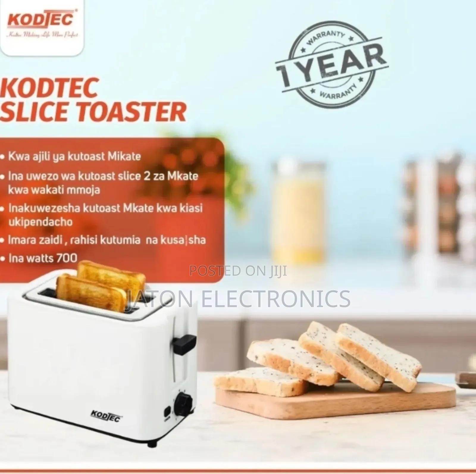 Kodtek Slices Toaster 700watts