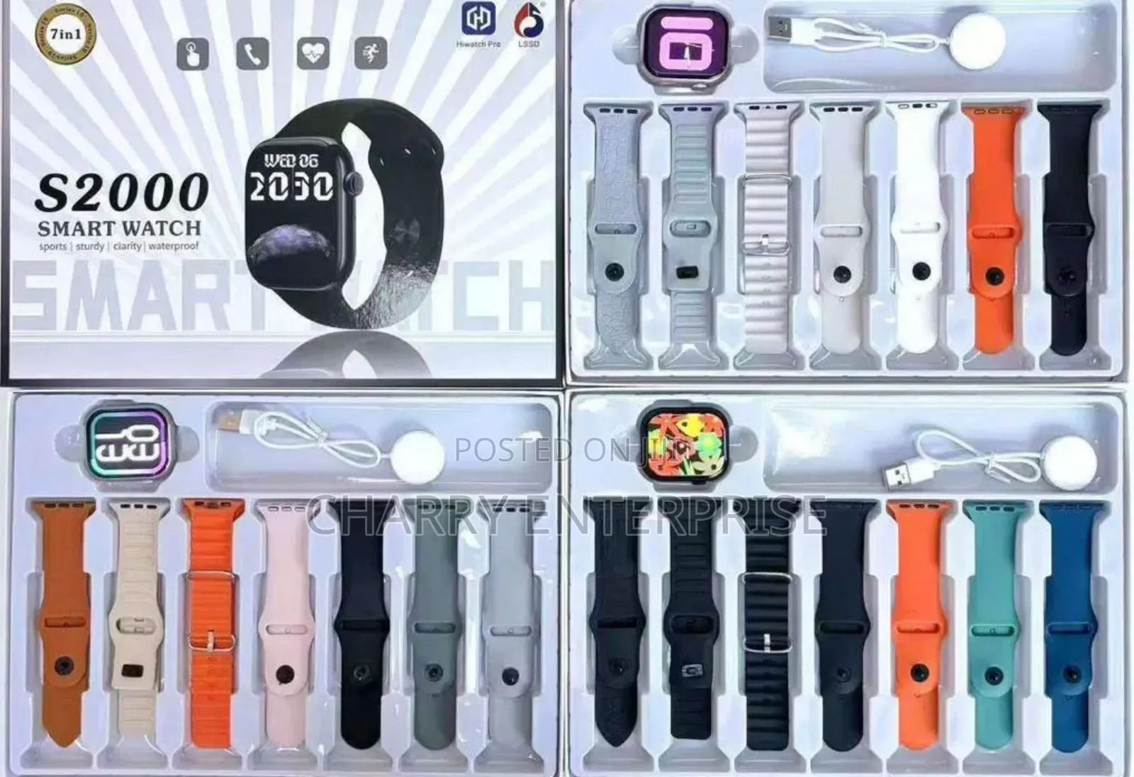 7 in 1 Smart Watch S2000
Sports
Water Proof
7 Straps / Mikanda Saba