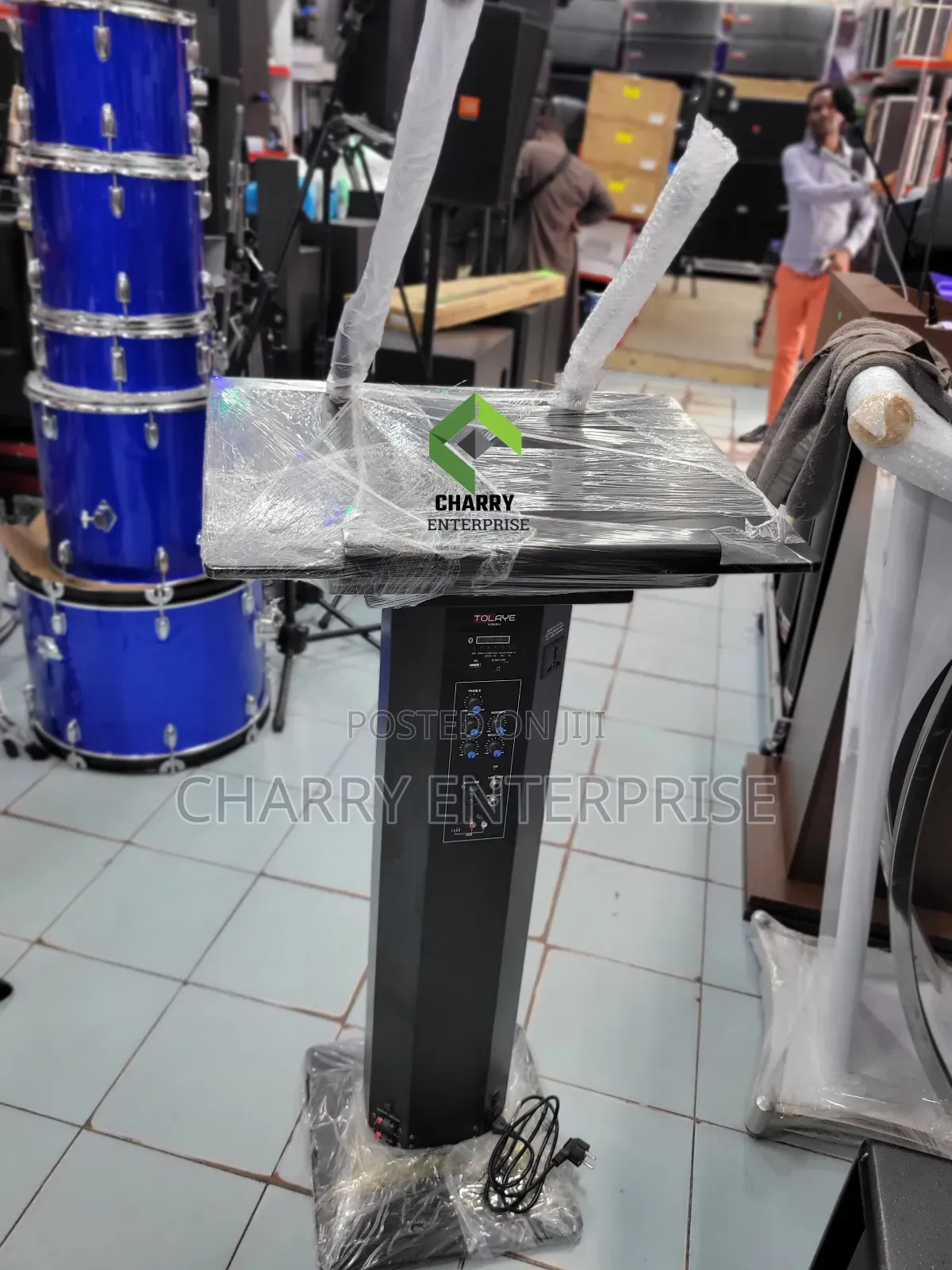 Tolaye Classic Podium/ Lectern Mimbari With Amplifier Speaker Mic, Taa