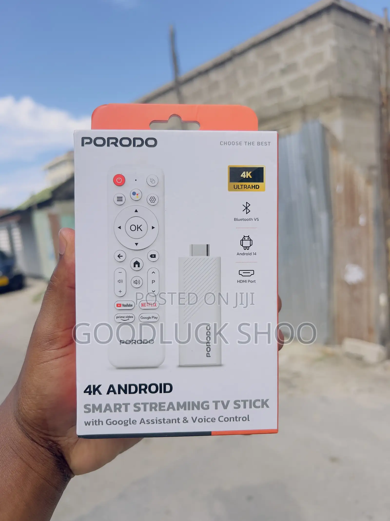 Porodo Tv Stick Ultra Hd 2 + 16gb Android 14.0