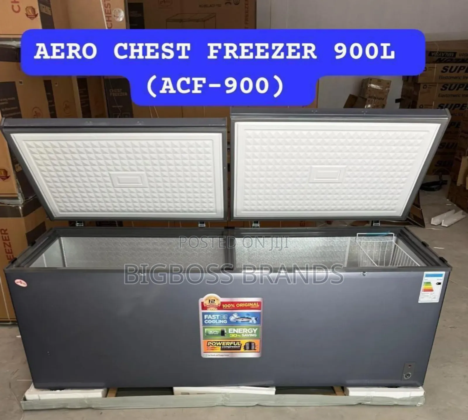 Aero Double Door Chest Freezer 900 Liters (Acf-900)