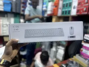 White Generic K-06 2.4g Wireless Keyboard and Mouse Combo.