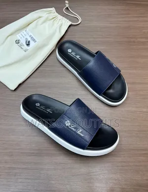 Loro Piana Brand New Men's Original Leather Sandals Classic Soles