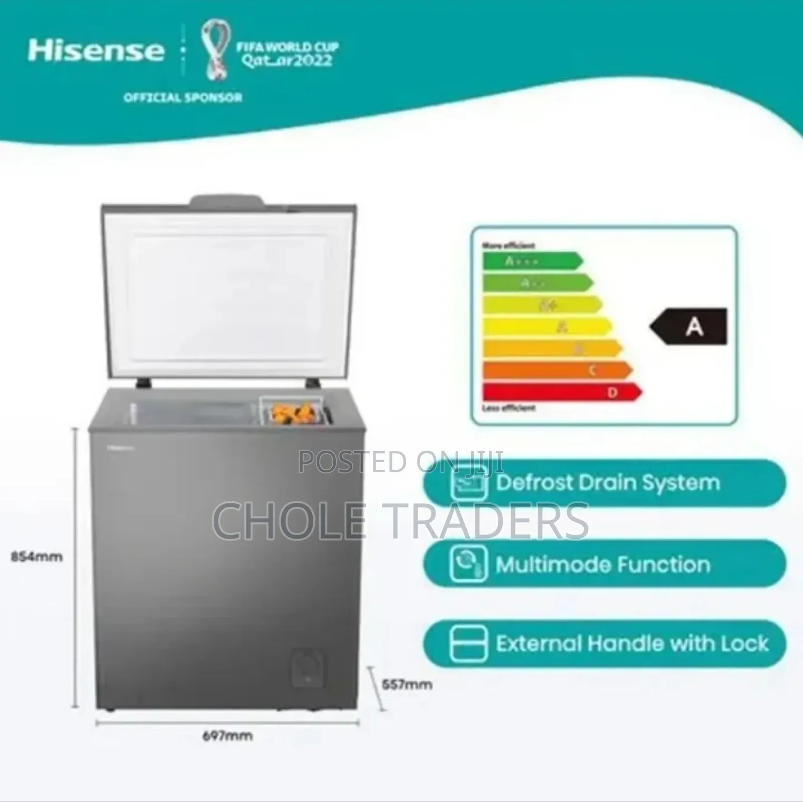 142l Hisense Single Door Chest Freezer (H175cfs)