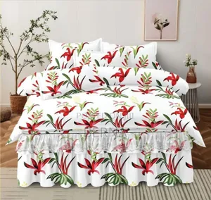 Bedding Set Bedsheet (Bedskirt + Pillow Cases