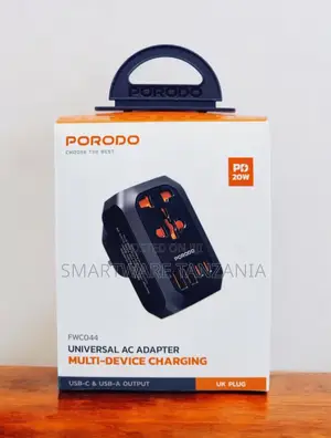 Porodo Fwc044 Universal Ac Adapter 20w Pd Multi-device Uk Plug