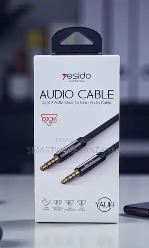 Yesido Yau14 Aux 3.5mm Audio Cable 100cm Gold Plated Braided