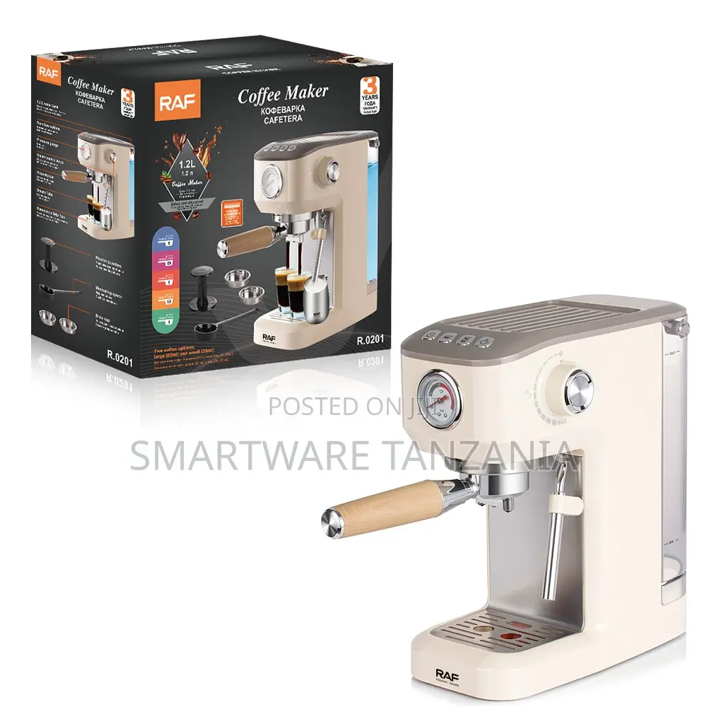 Raf Espresso Machine R.0201 With Wooden Handle And Frother