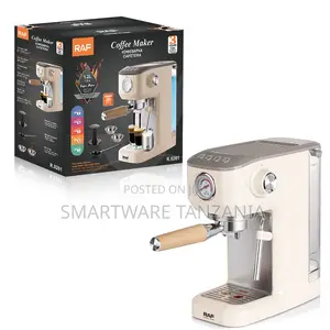 Raf Espresso Machine R.0201 With Wooden Handle And Frother