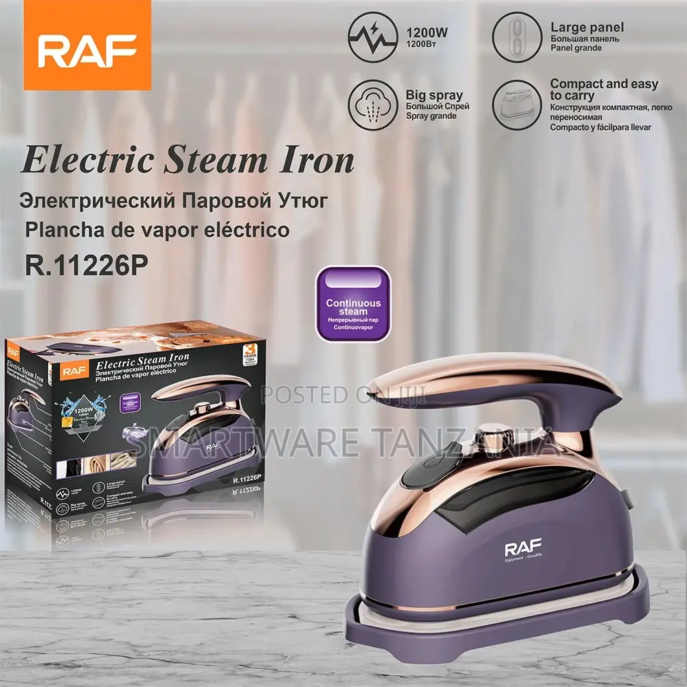 Raf R.11226p Purple Steam Iron 1200w Big Spray Continuous