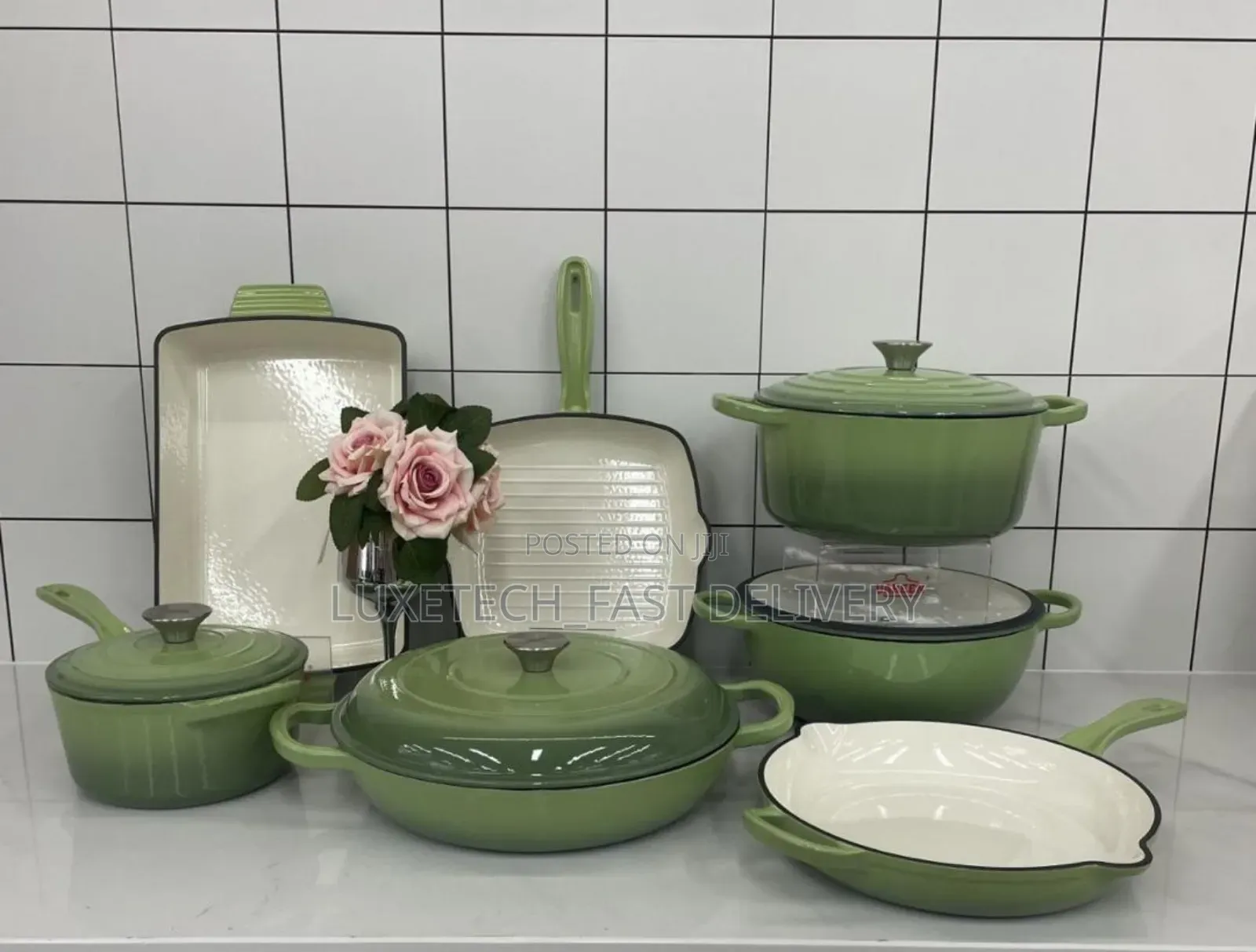 Enamelled Cast Iron Cookware Set