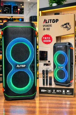 Alitop Portable Party Speaker 200w With 2-Wireless Microphones