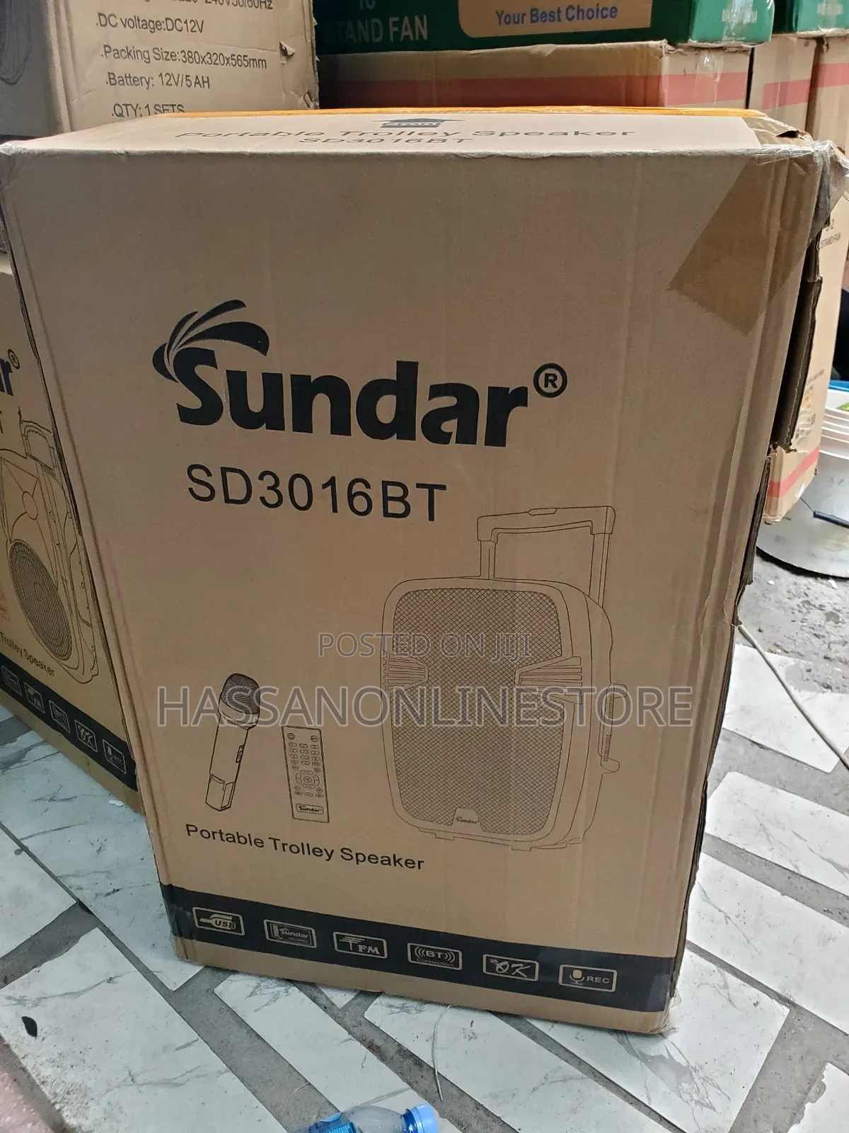 Sundar Sd3016bt Portable Trolley Speaker With One Microphone