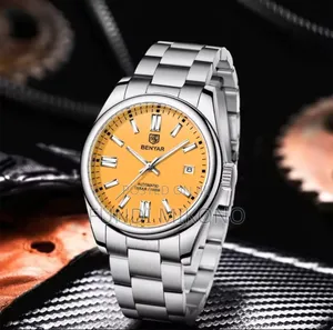 Benyar Automatic Watch (Silver-Yellow)