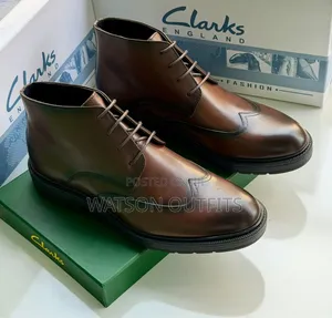 3 Colours Clarks Brand New Men's Leather Boots Materials Quality
