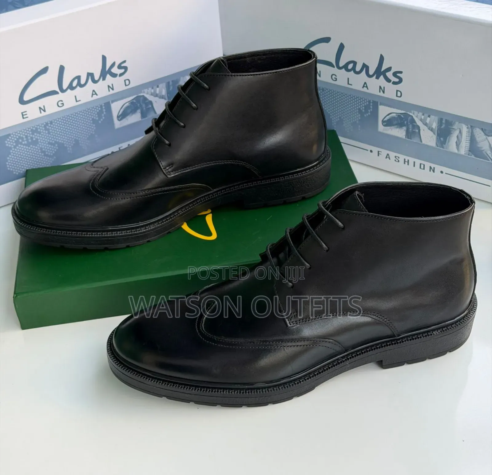 3 Colours Clarks Brand New Men's Leather Boots Materials Quality