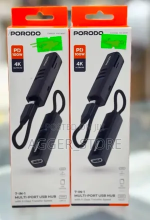 Porodo 7 in 1multi Port Usb Hub With 5 GBPS Transfer Speed