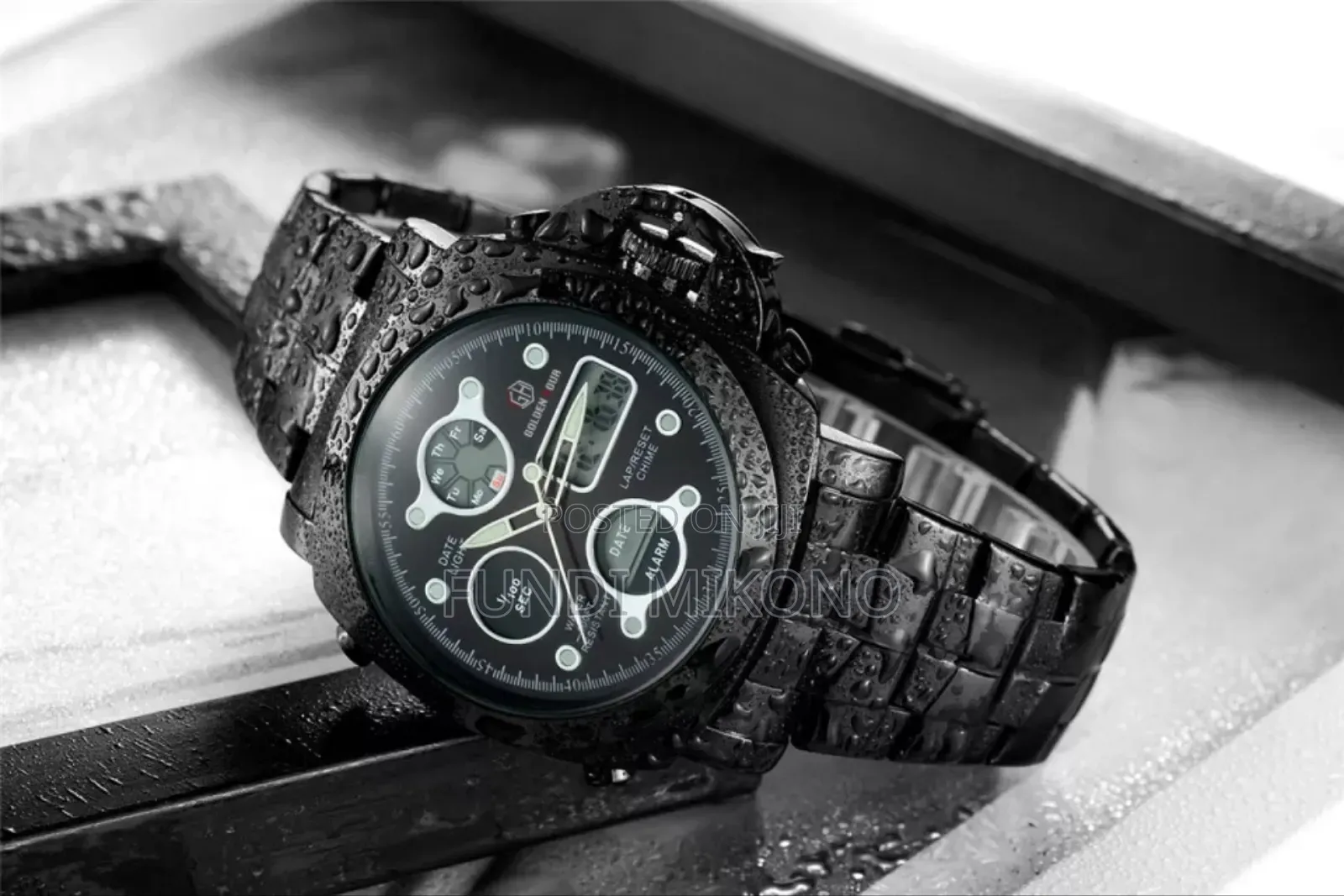 Golden Hour Watch Black Full Steel