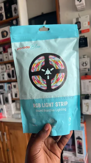 Porodo Blue Sound Reactive RGB Strip Light 5-Meters
