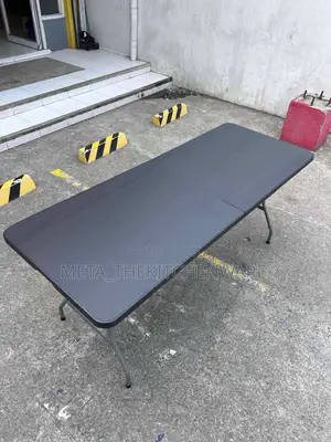 Heavy Duty Plastic Black Foldable Table 1.8m