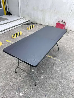 Heavy Duty Plastic Black Foldable Table 1.8m