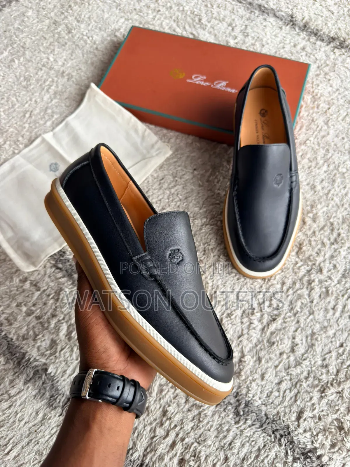 Men's Leather Shoes Loro Piana Brand Materials Original and Quality