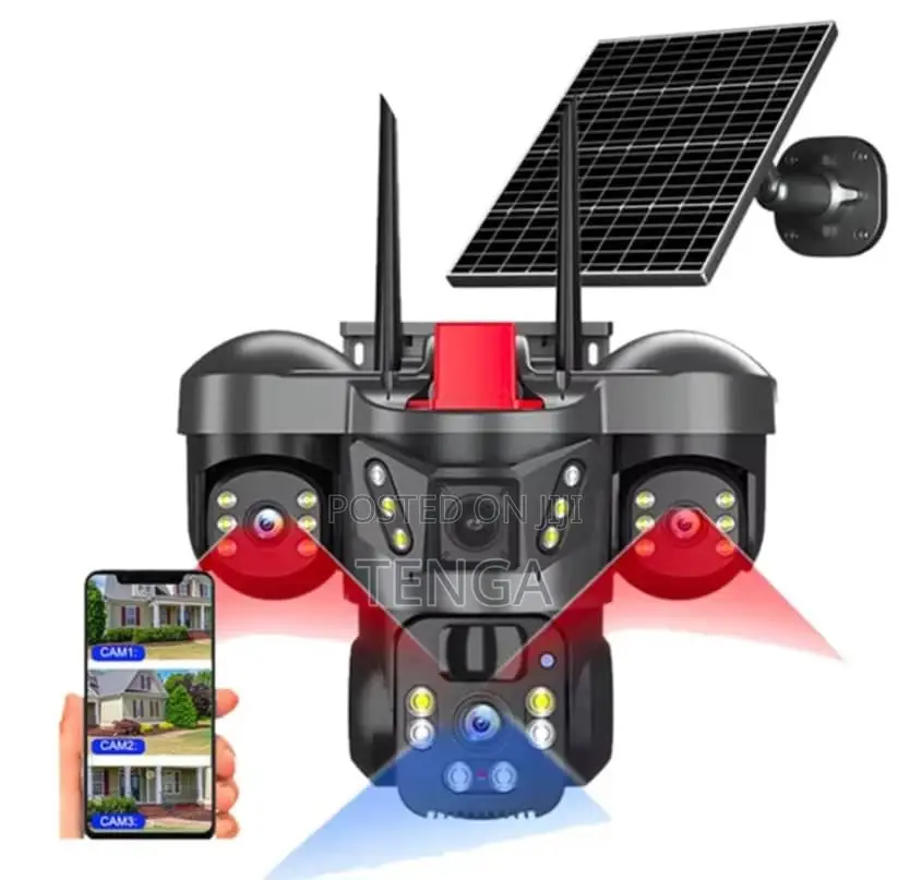 Solar CCTV 3 Way Camera