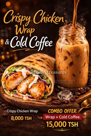 Crispy Chicken Wrap Cold Coffee
