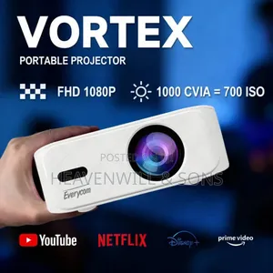 Outdoor Android 14 Smart Projector 600 Ansi Lumens= 1500 Led Lumens