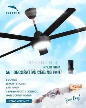  Feni Ya Dolphin 56” – Upepo Mkali, Led Na Remote 