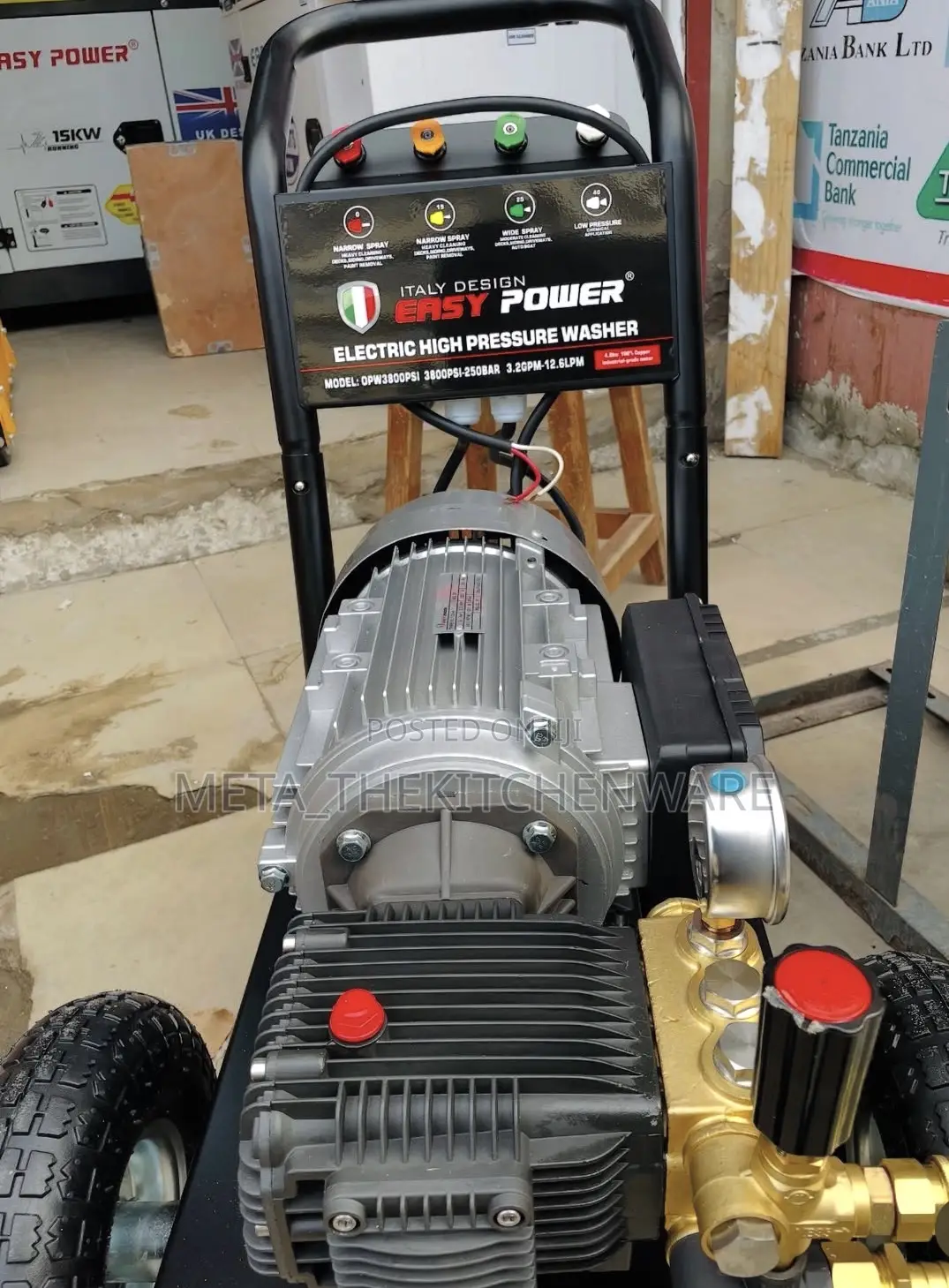 Easy Power Electric High Pressure Washer 3800psi 250bar Motor 5.5hp