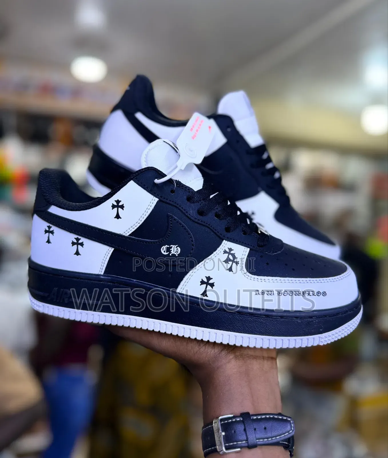 Nike Airforce One Brand Men's Leather Shoes Unique Colours