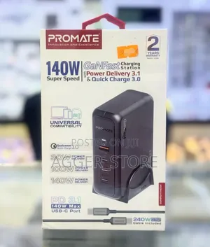 Promate Gan Fast Charging Station With Power Delivery Quick Charge 3.0
