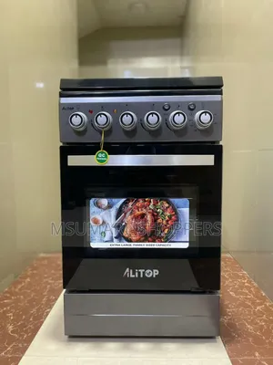 Jiko La Plate 3 Gas , 1 Umeme Na Oven Katikati ( Beii 480,000/= )