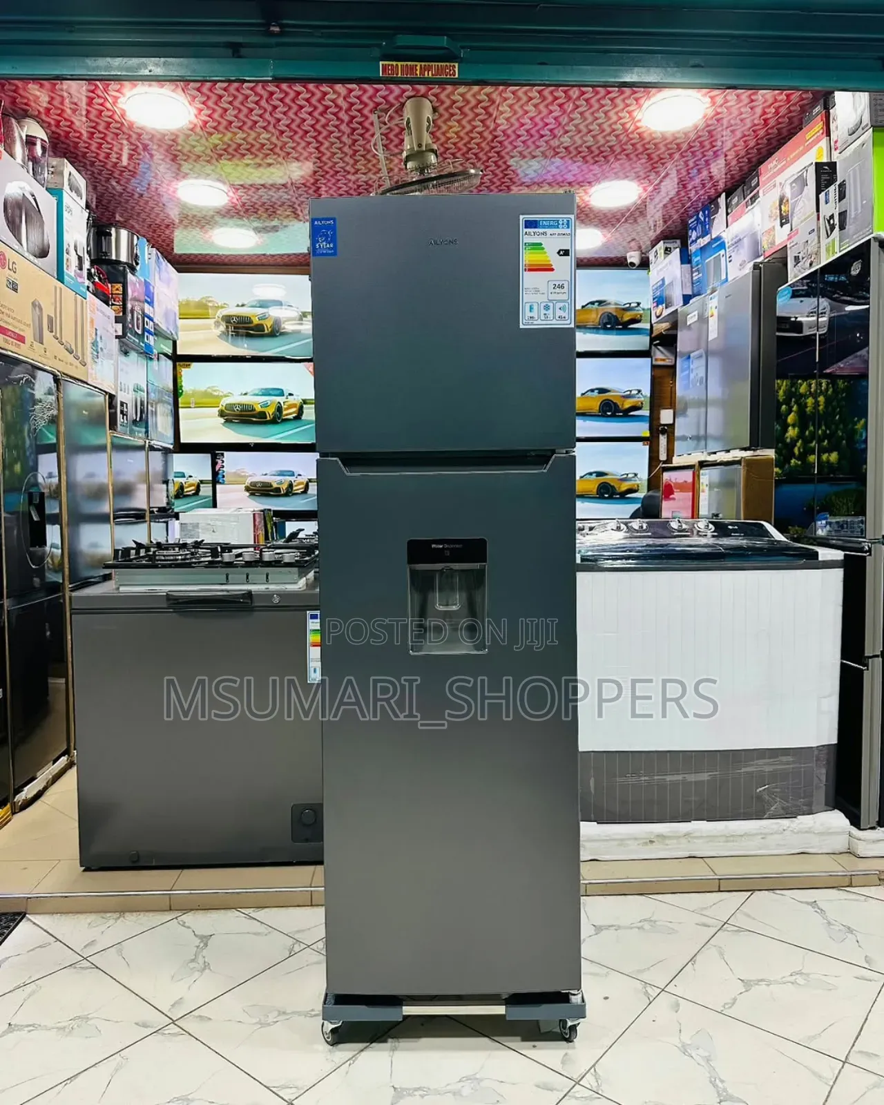 Ailyons Refrigerator Non Frost 251l With Water Dispenser System.