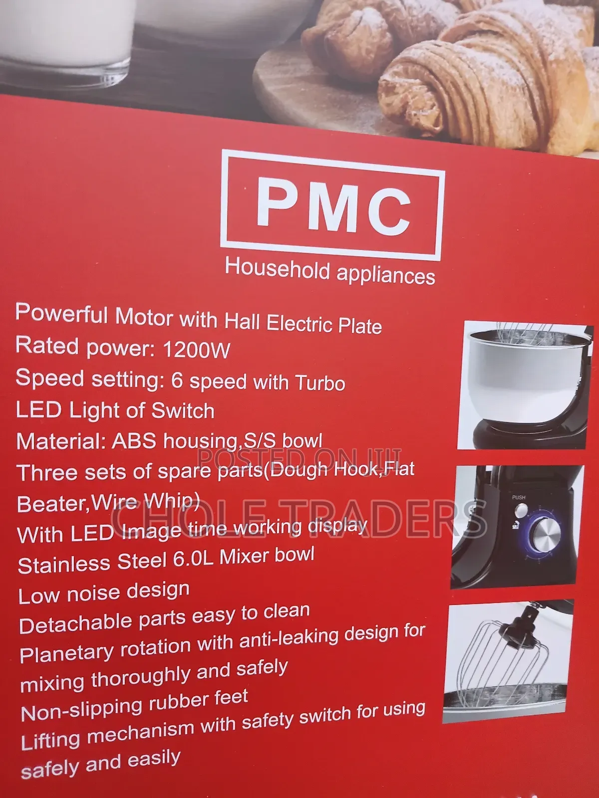 6l PMC Stand Mixer (1200w)