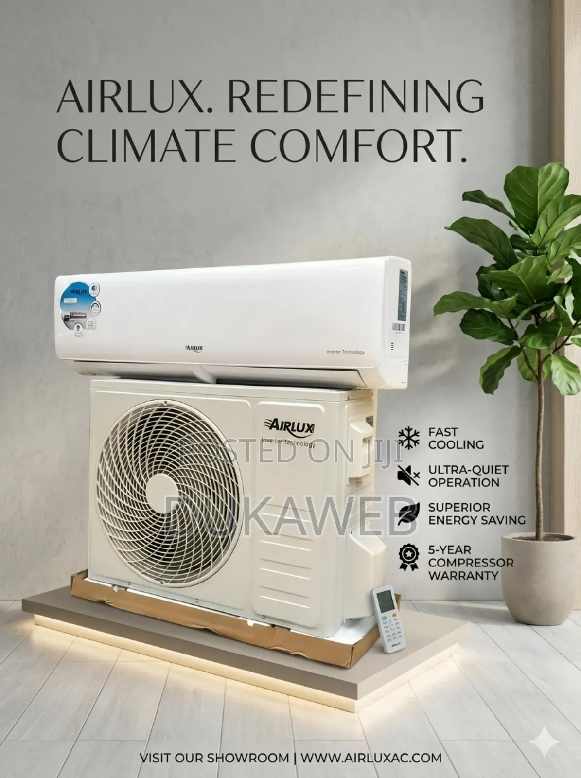 Airlux 24000 Btu Inverter Air Conditioner – White