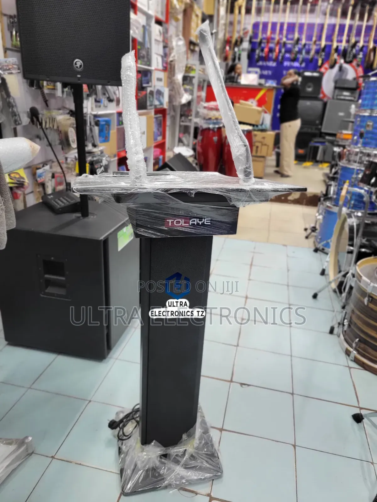 Tolaye Classic Podium/ Lectern Mimbari Yenye Amplifier Speaker Mic Taa