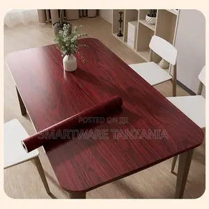Deep Red Rosewood Grain Self-Adhesive Decorative Contact Paper