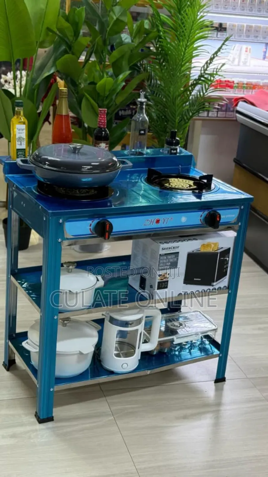2 Plates Gas Stove With Stand