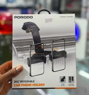 Porodo 360° Rotatable Car Phone Holder