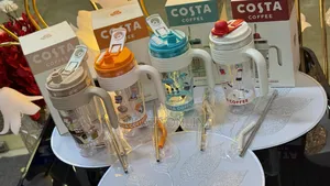 1ltr Costa Coffee Mug With Straw