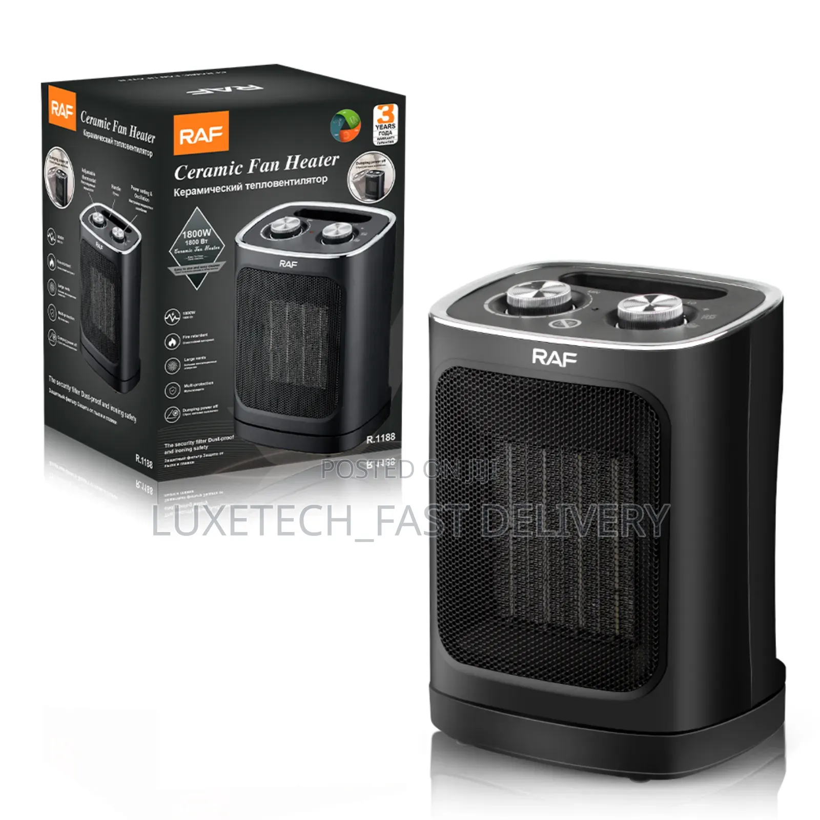 Raf R.1188b Ceramic Mini Fan Heater
