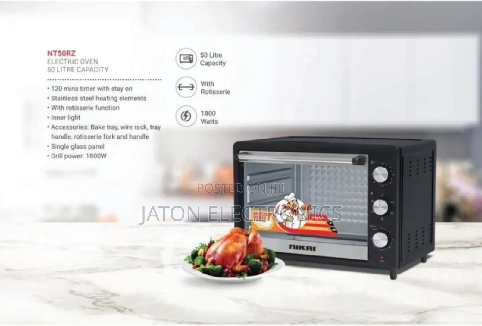 Nikai Electric Oven 50liter