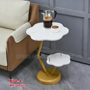 Flower-Shaped Two-Tier Accent Table(50*50)Cm
