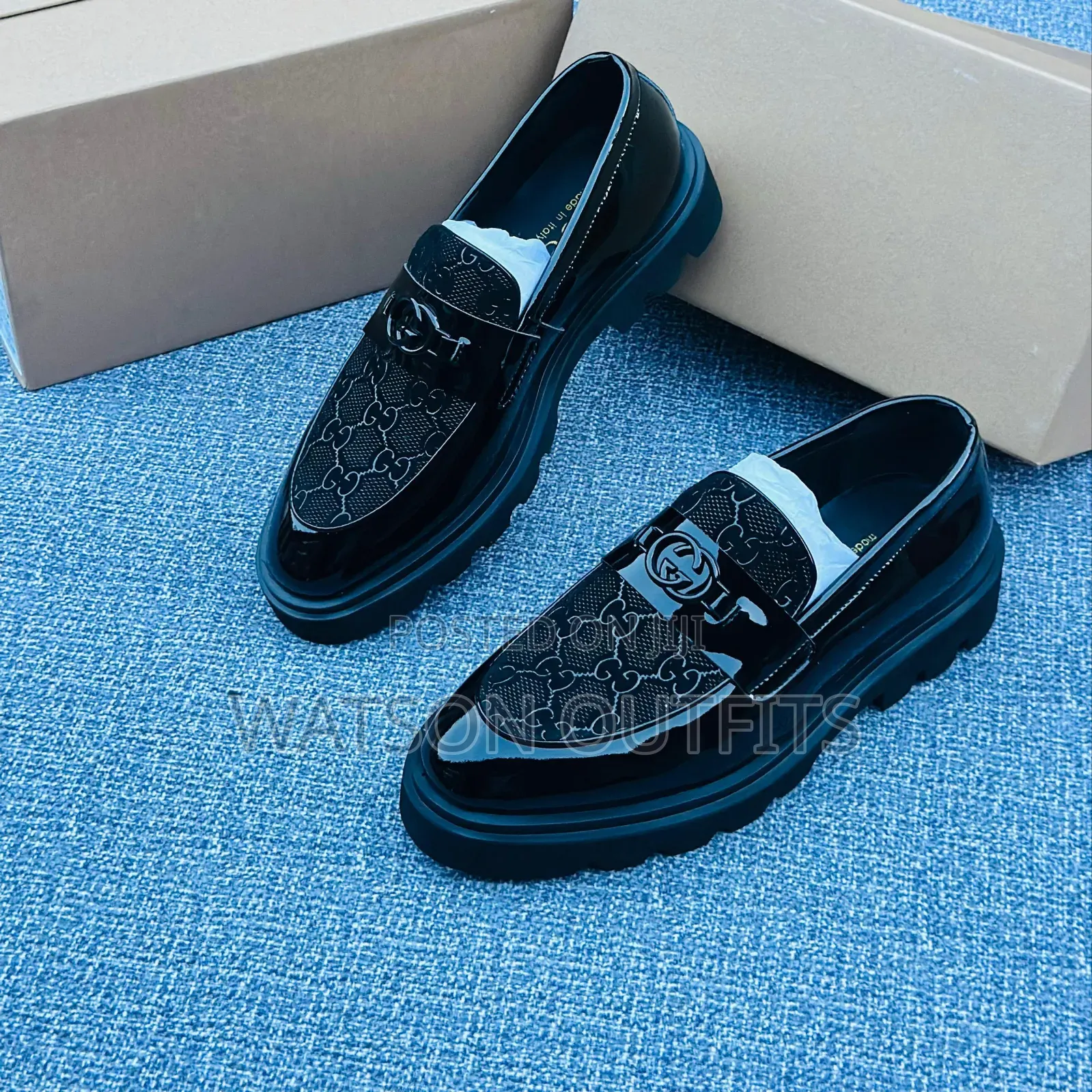 Men's Leather Shoes Gucci Brand Italy Origin Materials Quality