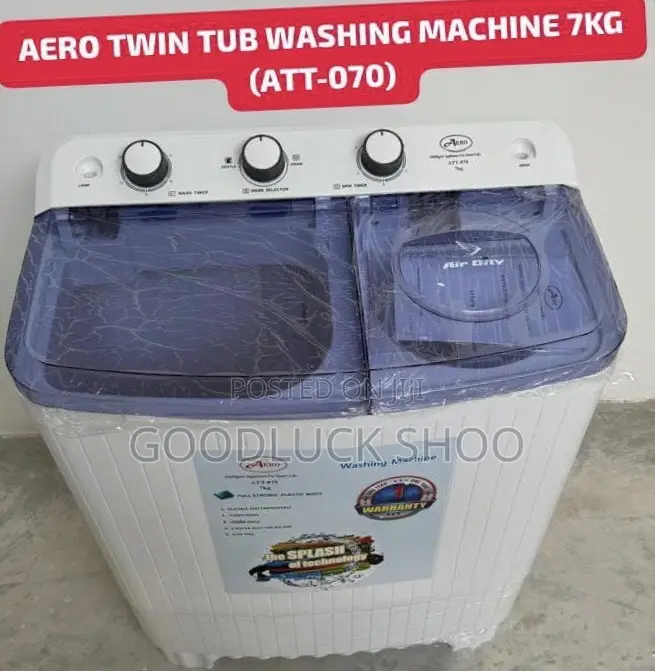 Aero Semi Automatic Twin Tub Washing Machine 7kg (Att-070)